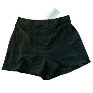 Fullfitall Women Swim Shorts Size 14 Black NEW NWT Hook Loop Close